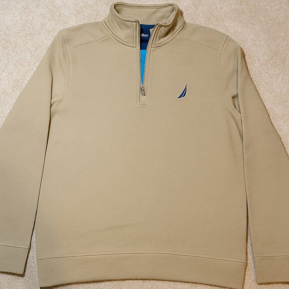 Nautica Navtech Quarter-Zip Cotton Knit Sweater  size: M - Picture 8 of 8